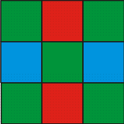 Pixel vert au milieu