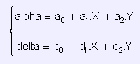 relations de passage pour un polynôme de degré 1