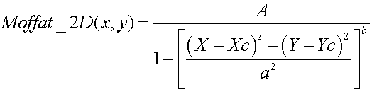 La fonction Moffat 2D