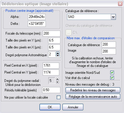 Les paramètres optimaux