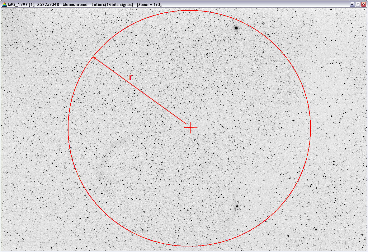 r = distance radiale