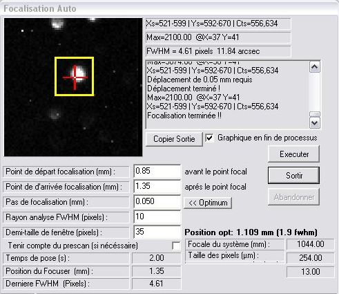 Cliquer sur les indications