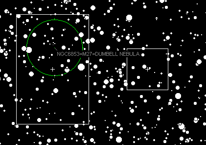 la fenêtre du ciel autour de M27