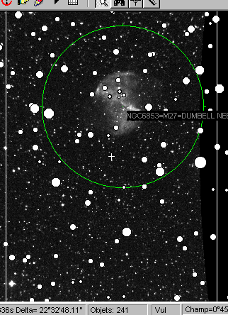 L'image incluse dans la carte du ciel