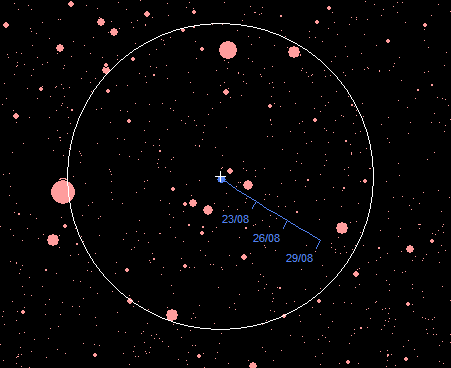 apparence du cercle sur la carte du ciel