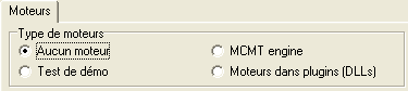 Les divers moteurs