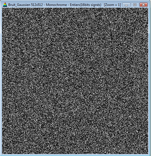 Une image avec du bruit gaussien