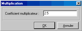 Indiquer le coefficient de multiplication