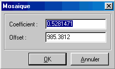 Les coefficients de mosaïque