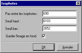 Les options d'isophotes