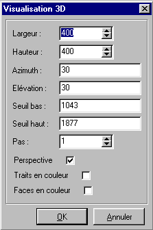 Les options de la visualisation 3D