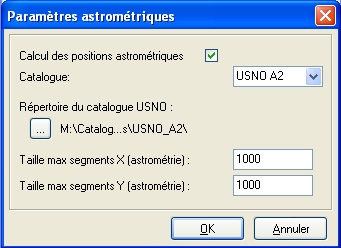 paramètres astrométriques